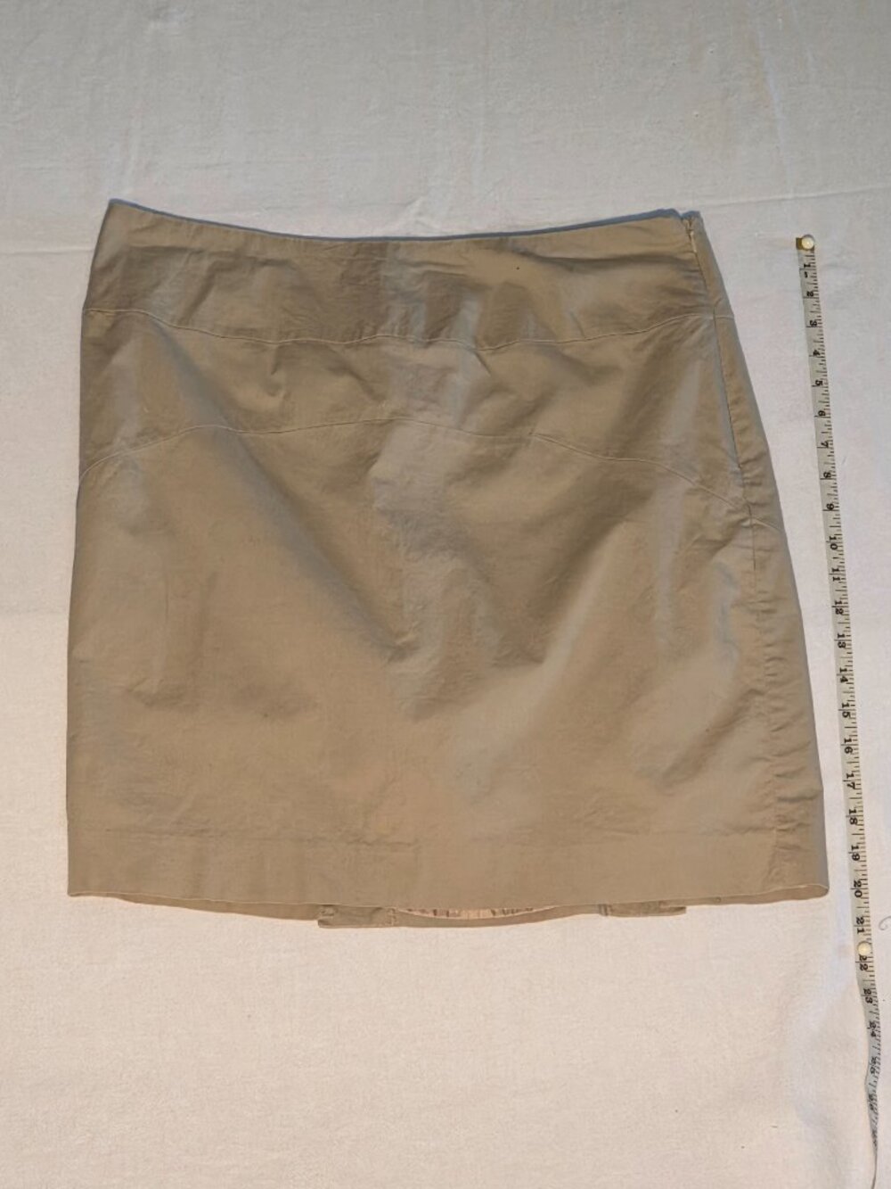 Gap lined cotton khaki knee length skirt - Picture 3 of 5